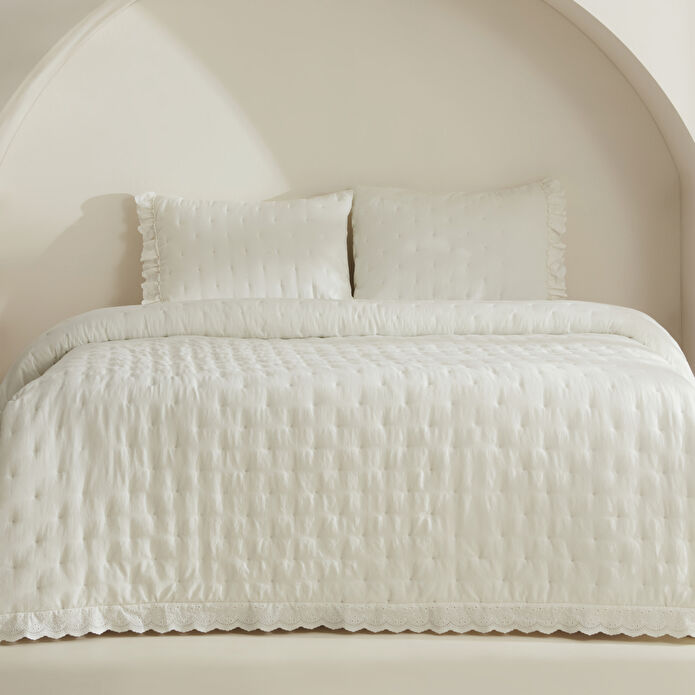 AURORA YATAK ORTÜSÜ, ÇİFT KİŞİLİK, BEYAZ