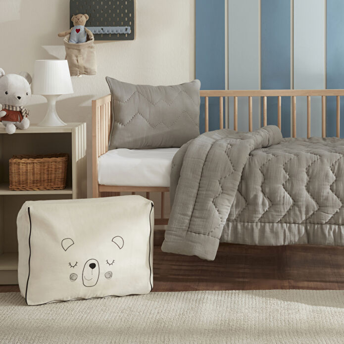 BEBEK ARDEN YASTIK YORG, 100X150 CM, GRİ