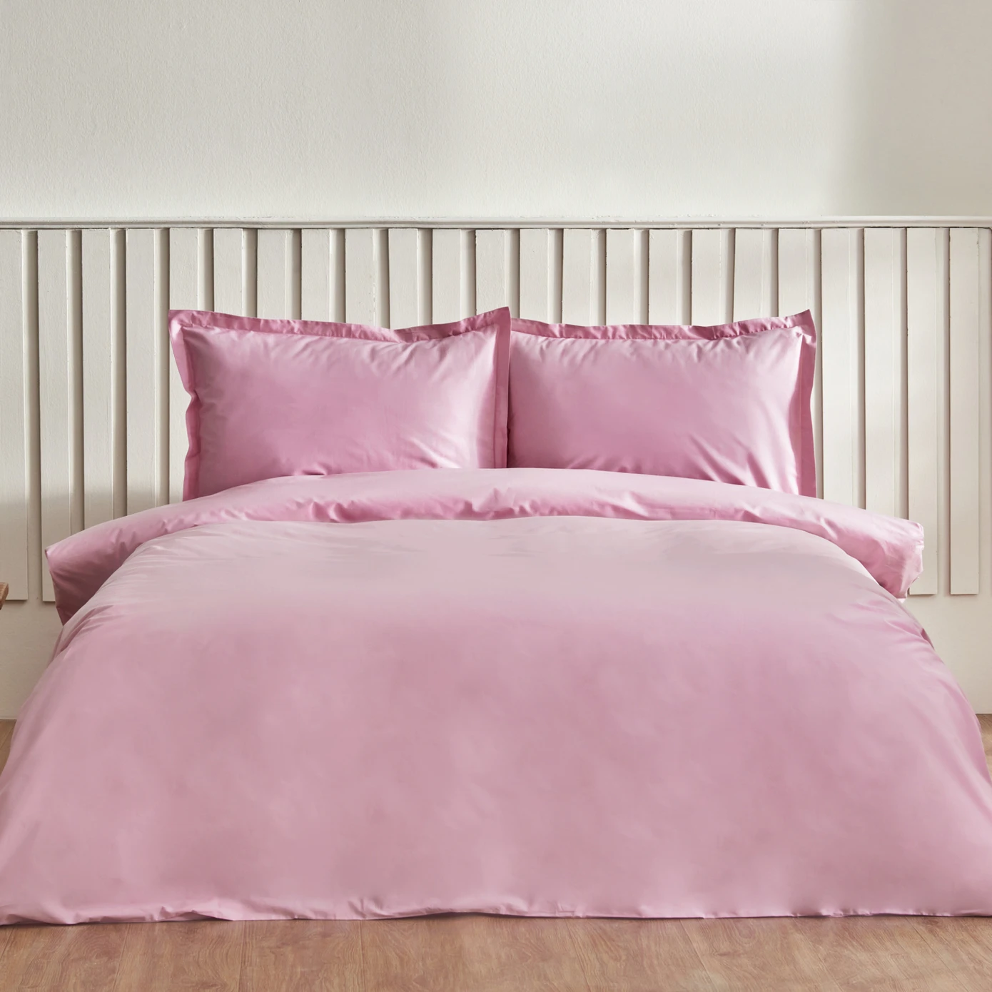 COOL TOUCH BASIC PINK DOUBLE DUVET COVER SET