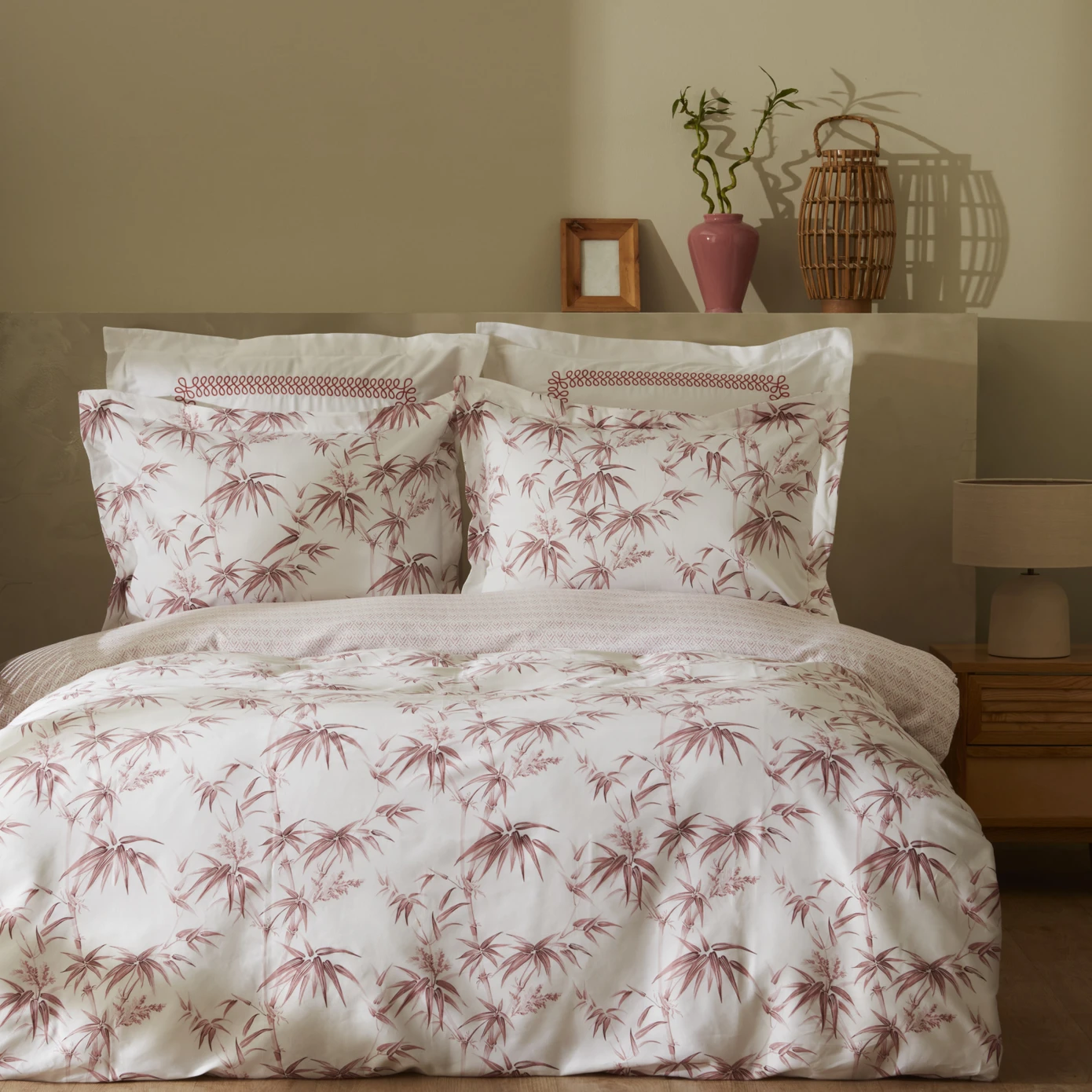 GROVE CORAL BAMBOO DOUBLE KS DUVET COVER SET