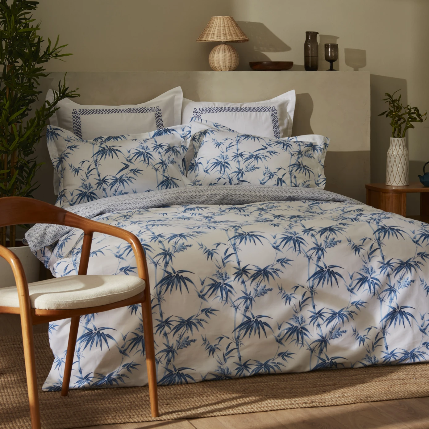 GROVE INDIGO BAMBOO TEK KS DUVET COVER SET