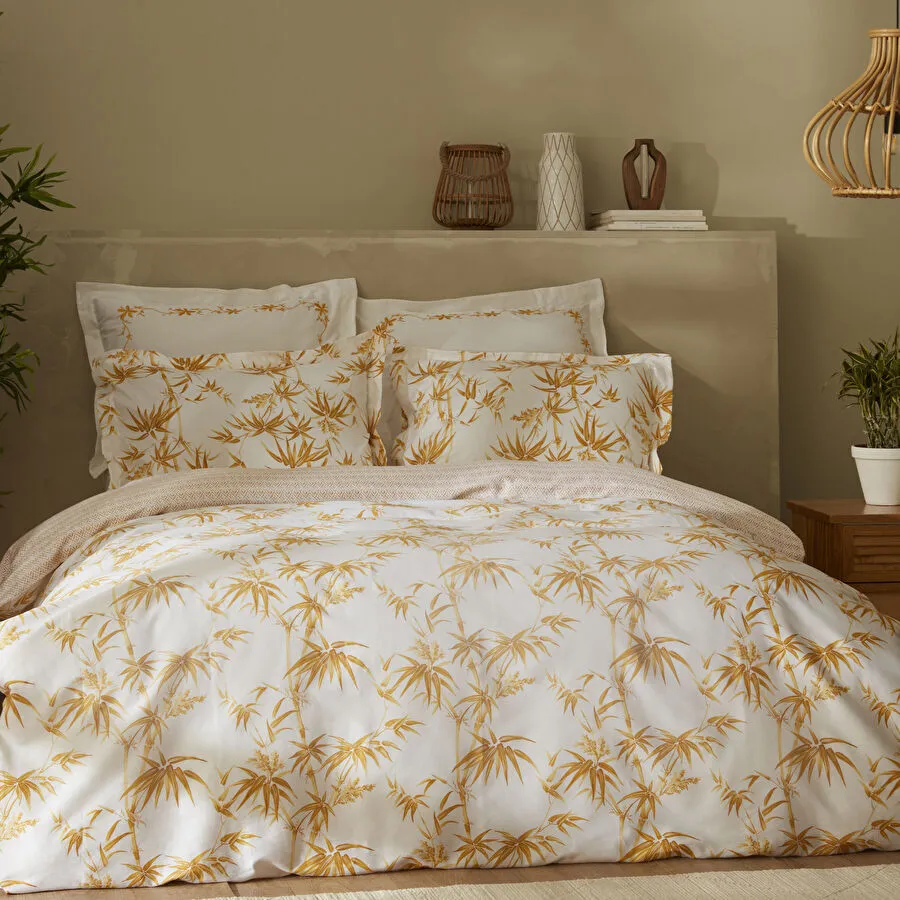 GROVE YELLOW BAMBOO DOUBLE KS DUVET COVER SET