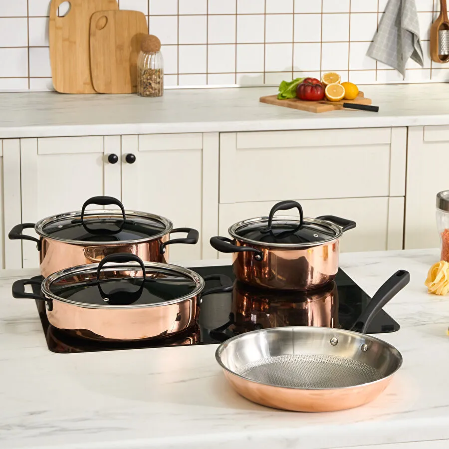 KARACA 3PLY POWER STEEL 316+ COPPER 7 PIECES SET