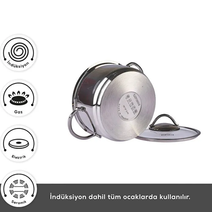 KARACA ADA V2 12 PARÇA ÇELİK TE, RENKSİZ