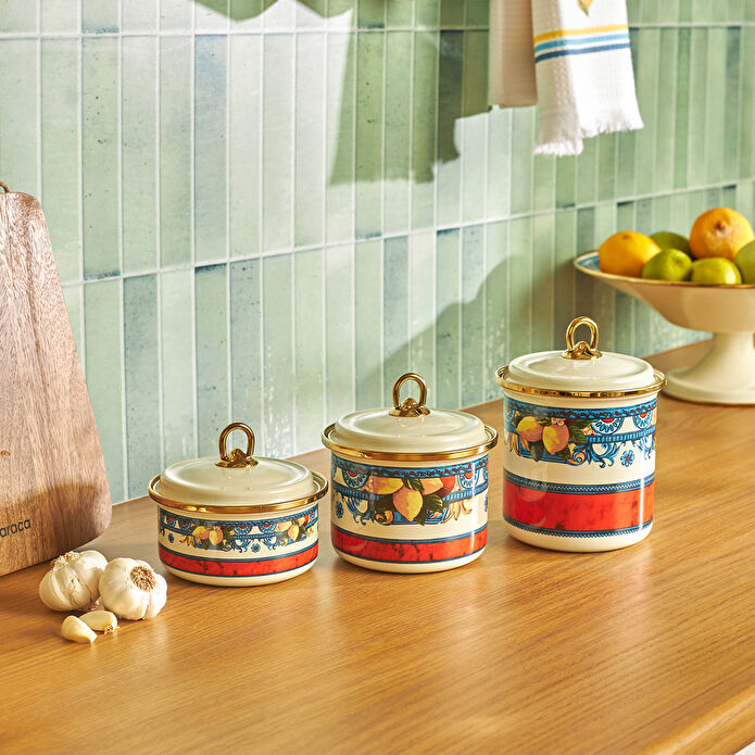 KARACA AMALFİ EMAYE 3'LÜ BÜY, MULTICOLOR