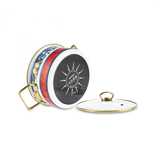 KARACA AMALFİ EMAYE KIZARTMA TENCERE, 22