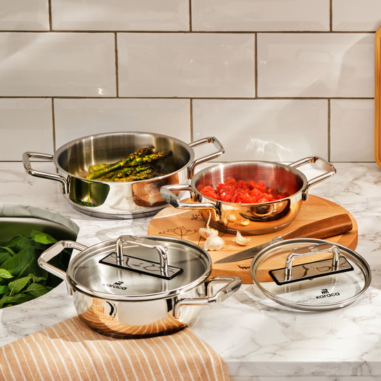 KARACA ARYA 6 PIECE STEEL PAN SET