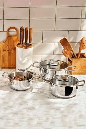 KARACA ARYA 6 PIECES STEEL SAHAN SET RED