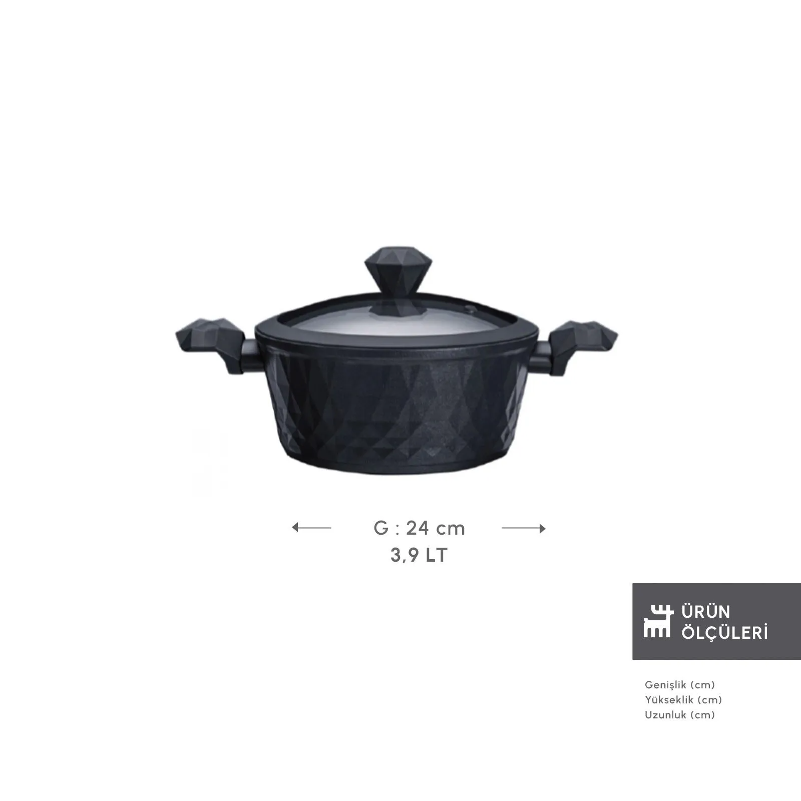 KARACA BIODIAMOND ANTIBA, 24 CM, RENKSİZ