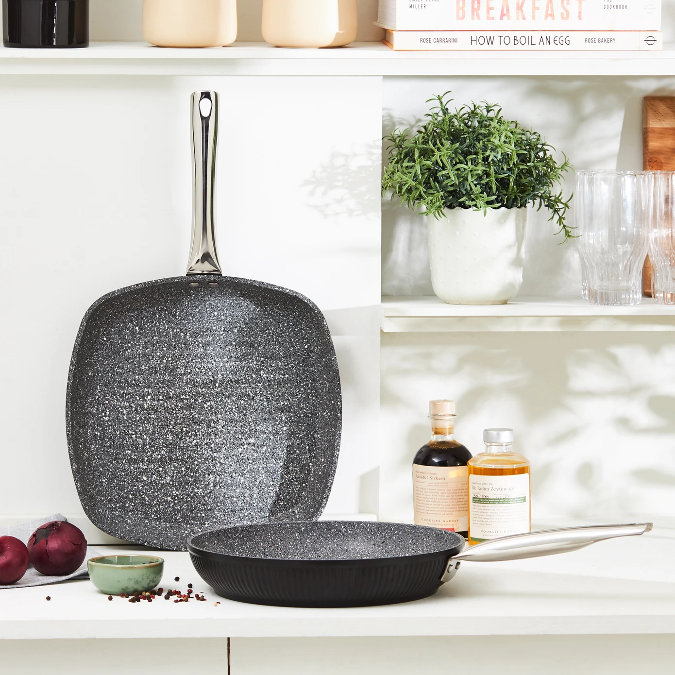 KARACA BIOGRANIT LEONA PAN-GRILL SET