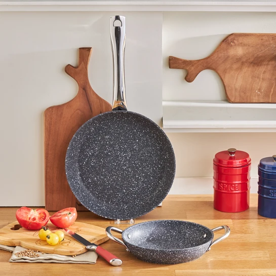 KARACA BIOGRANITE NAVY STONE PAN-SAHAN SET