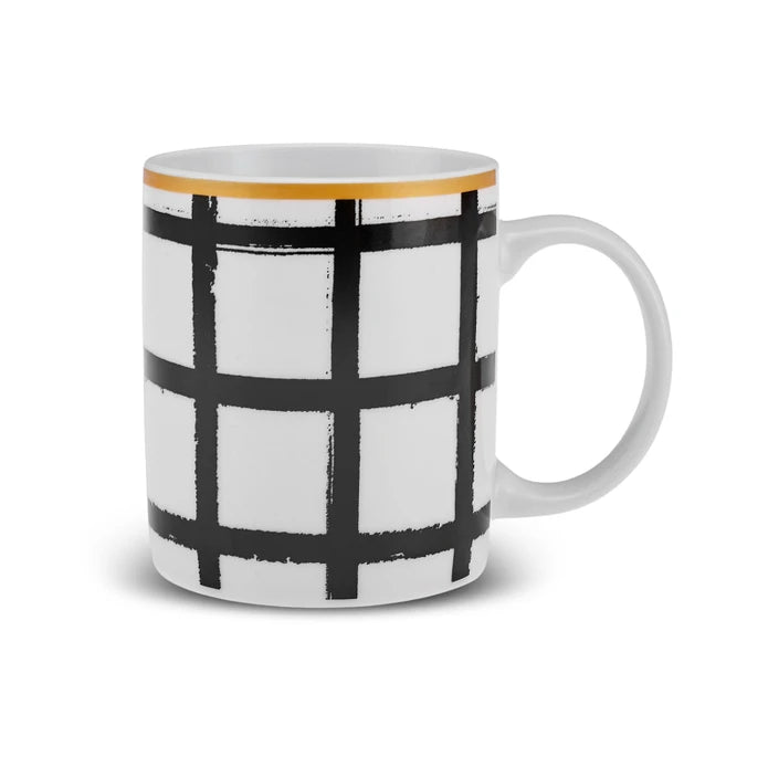 KARACA BLACK LINES 360 ML MUG