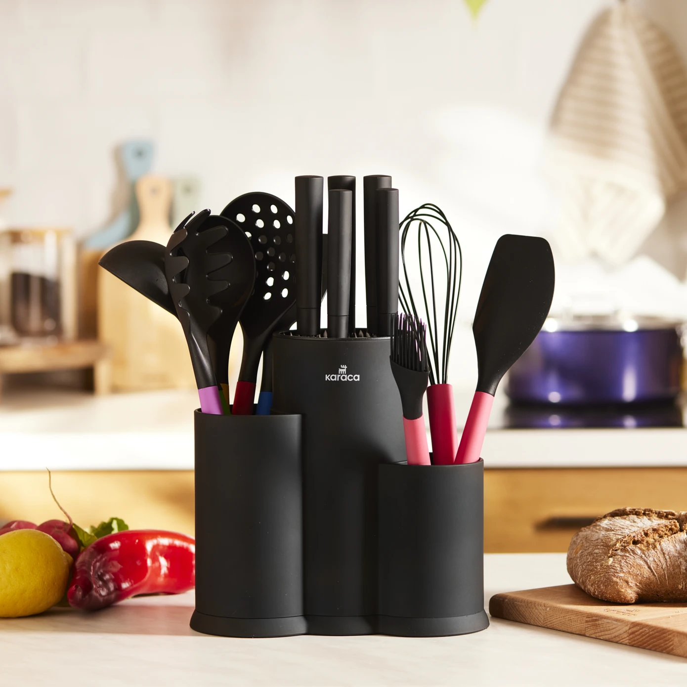 KARACA BURBY RAINBOW 14 PIECE KNIFE SET