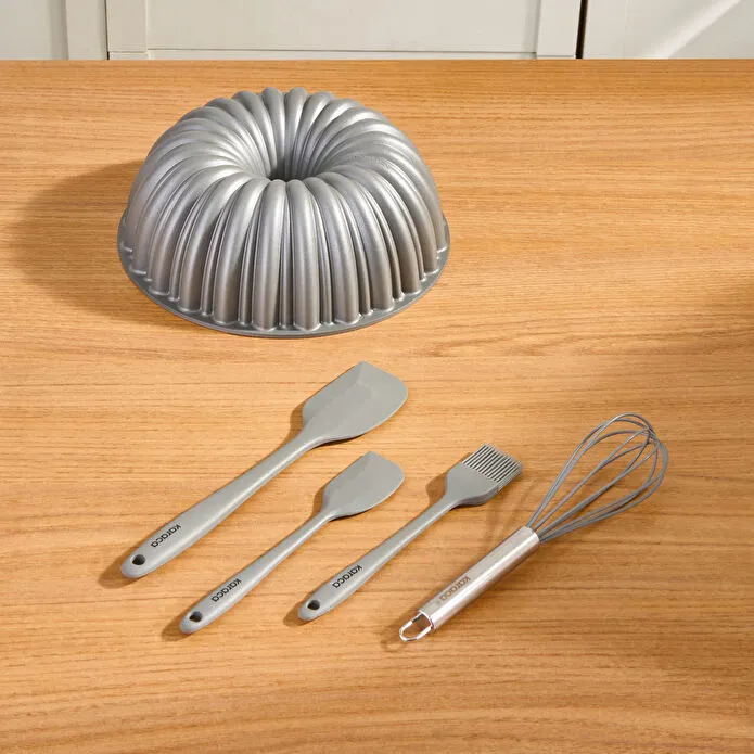 KARACA CAKE PRO&PASTRY 5 PARÇA KEK, GRİ