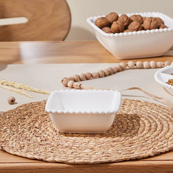 KARACA CARMEN PERLA KASE 14 CM, BEYAZ