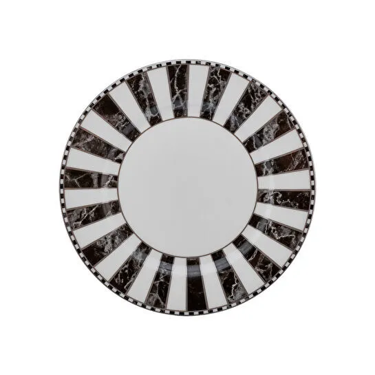 KARACA DAMALI ÇİZGİ PASTA TABAĞI, SİYAH