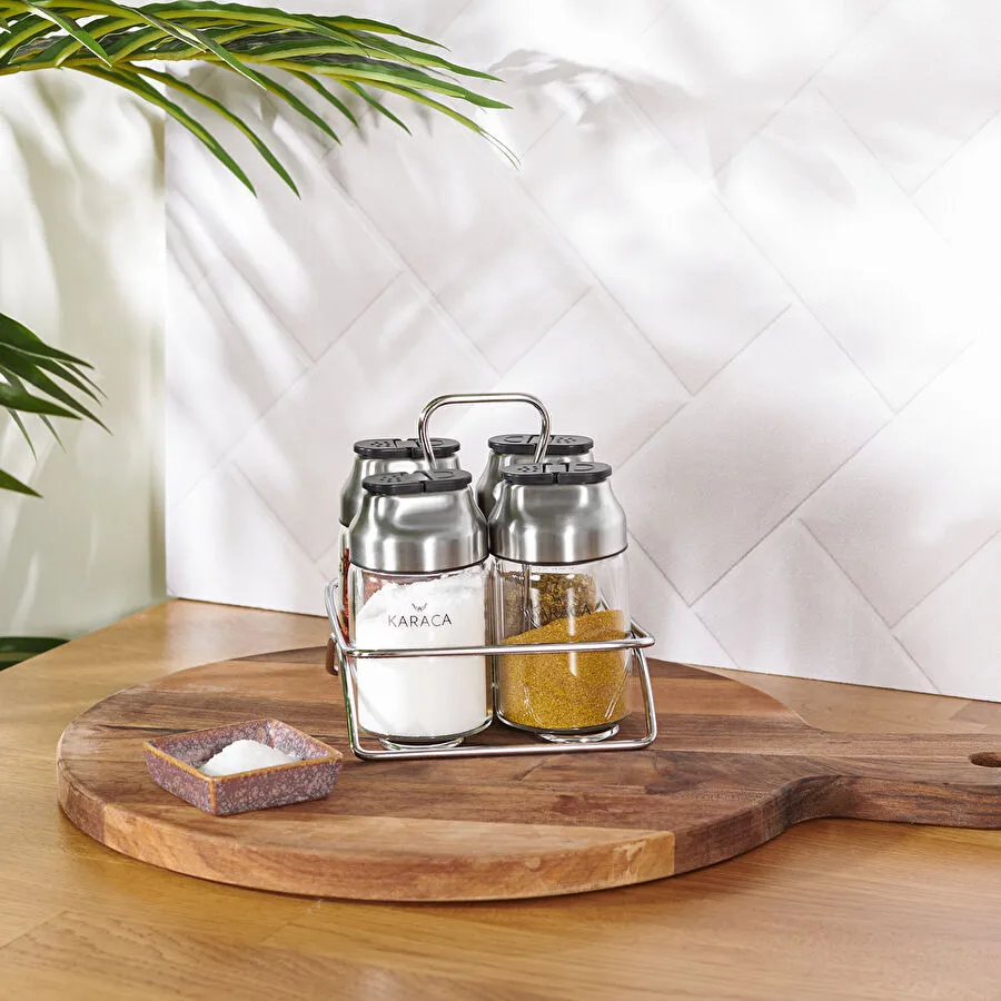 KARACA DIMPLE STEEL 5 PIECE SPICE SET