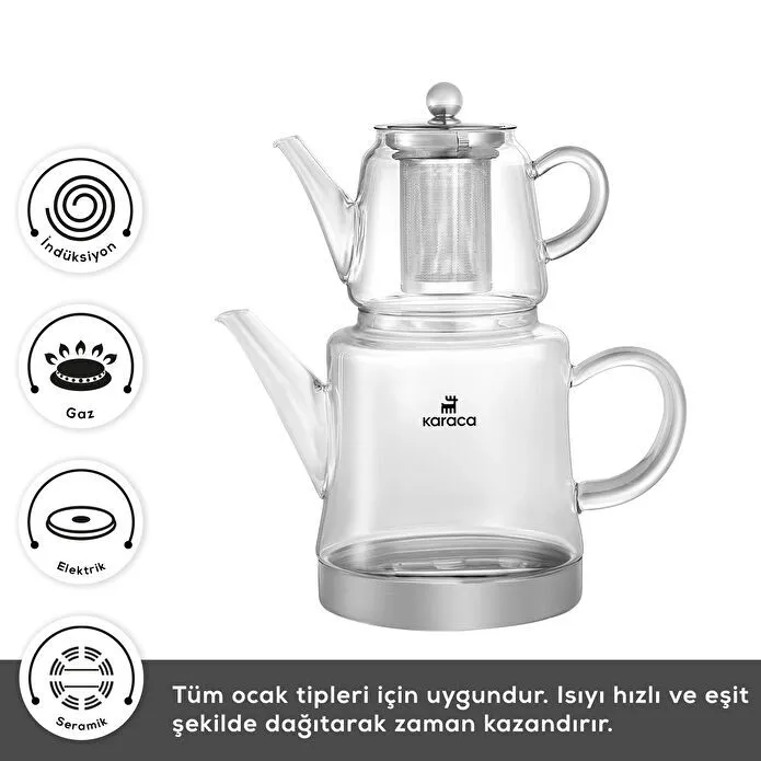 KARACA DORA GLASS TEA POT