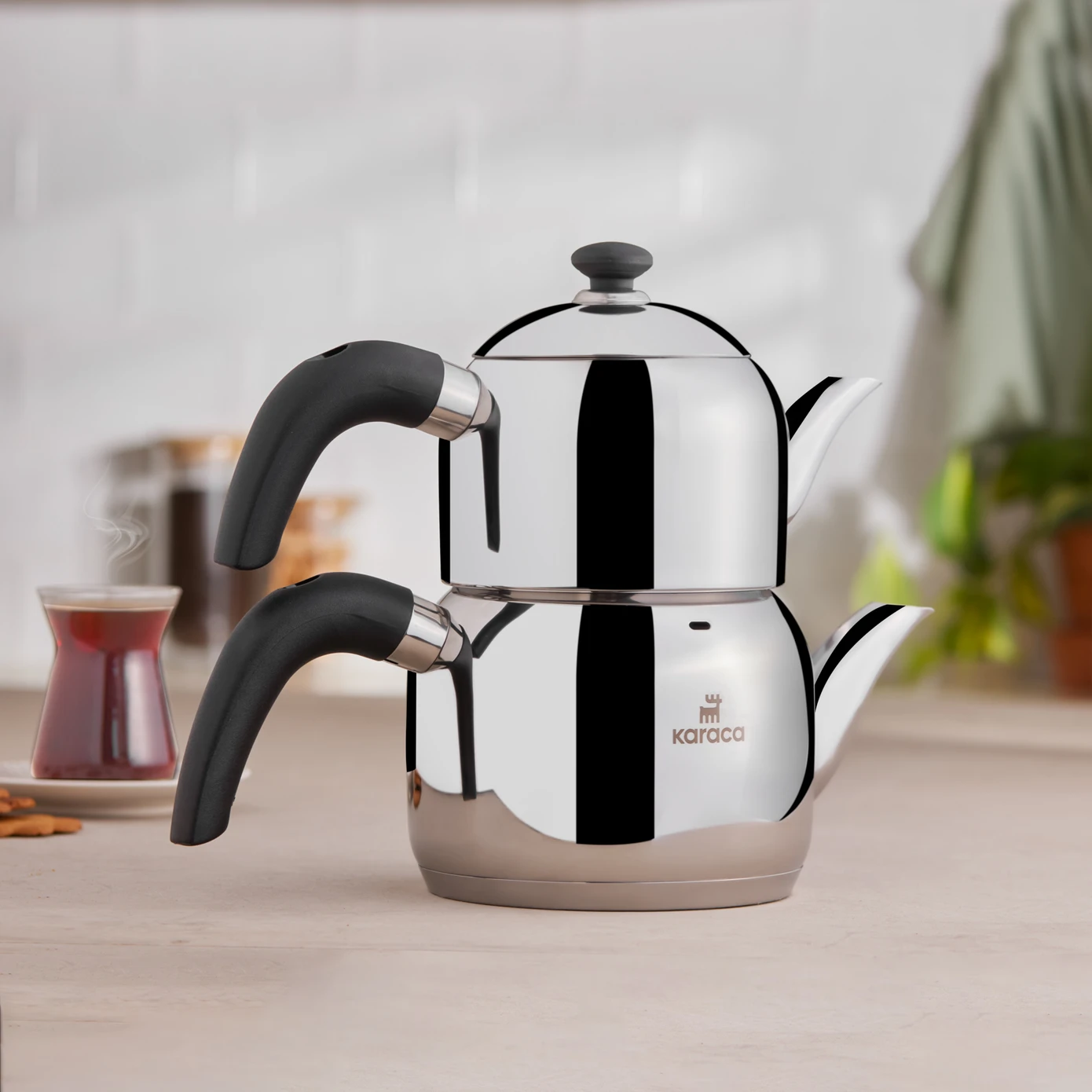 KARACA EDGE MINI TEAPOT SET BLACK