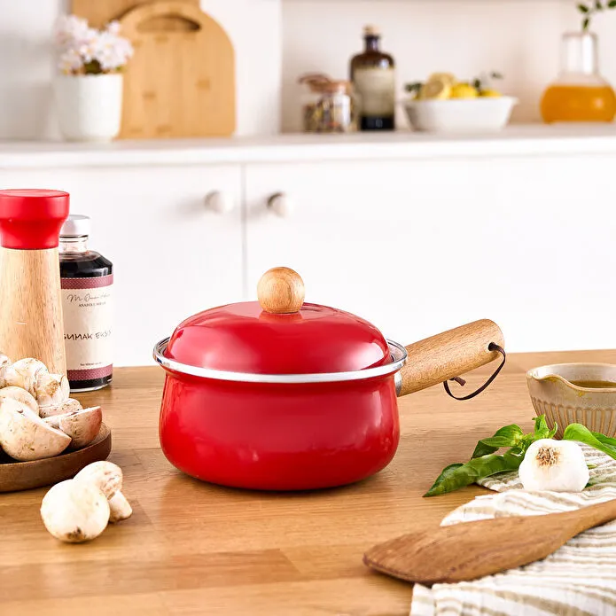 KARACA ELVİN EMAYE KAPAKLI SOSL, KIRMIZI