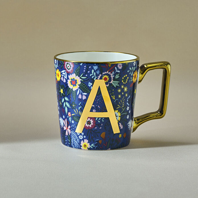 KARACA FLOWER A HARFLI MUG, MULTICOLOR