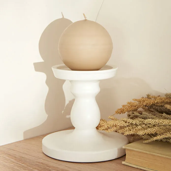 KARACA HOME BALL MUM, 8 CM, EKRU