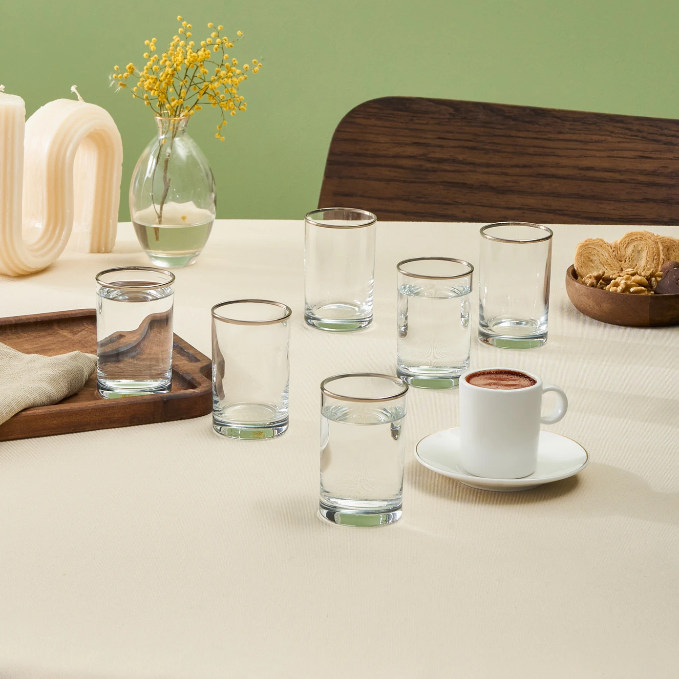KARACA IŞIL 6 PACK COFFEE SIDE CUPS PLATINUM