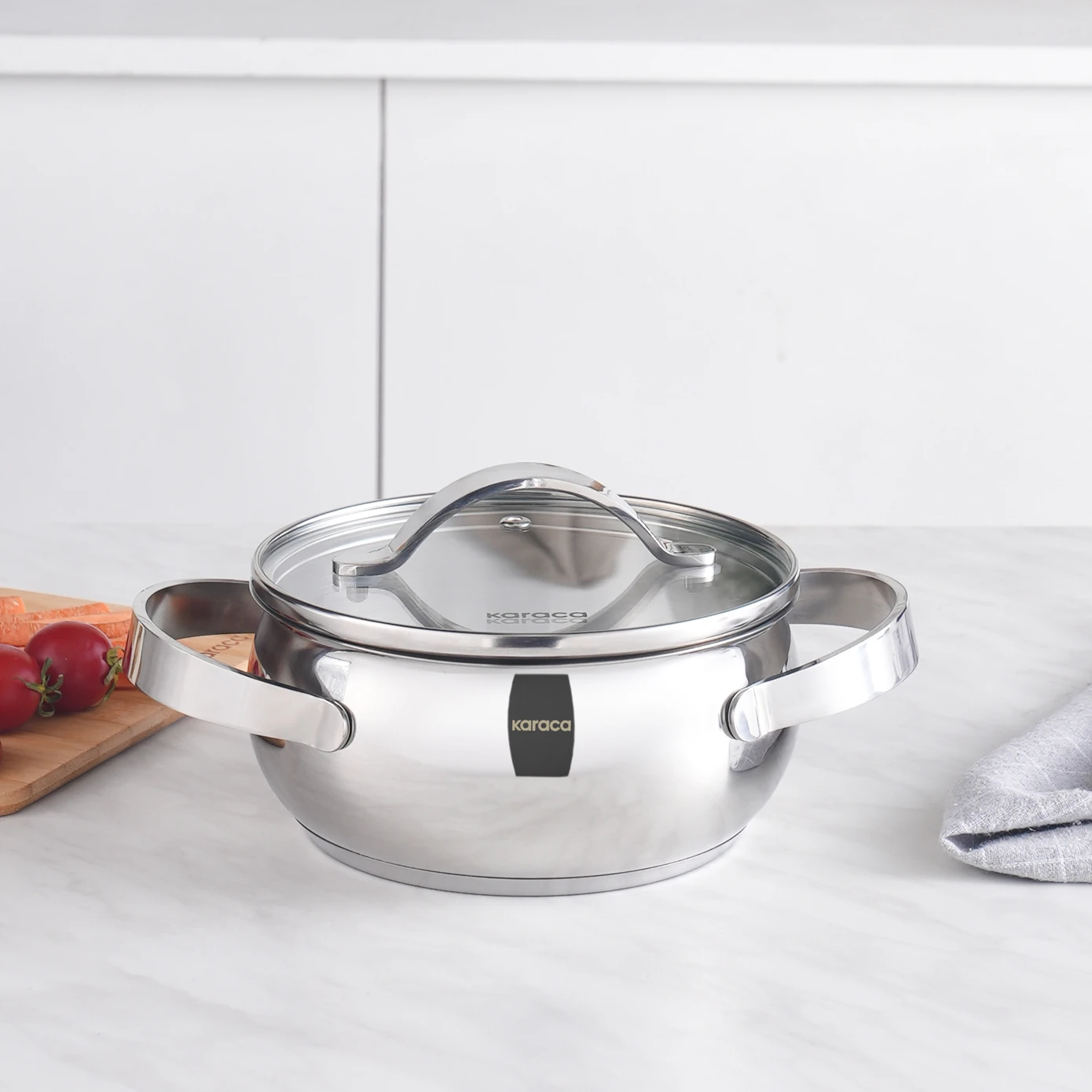 KARACA KUZİNA ÇELİK TENC, 16 CM, RENKSİZ