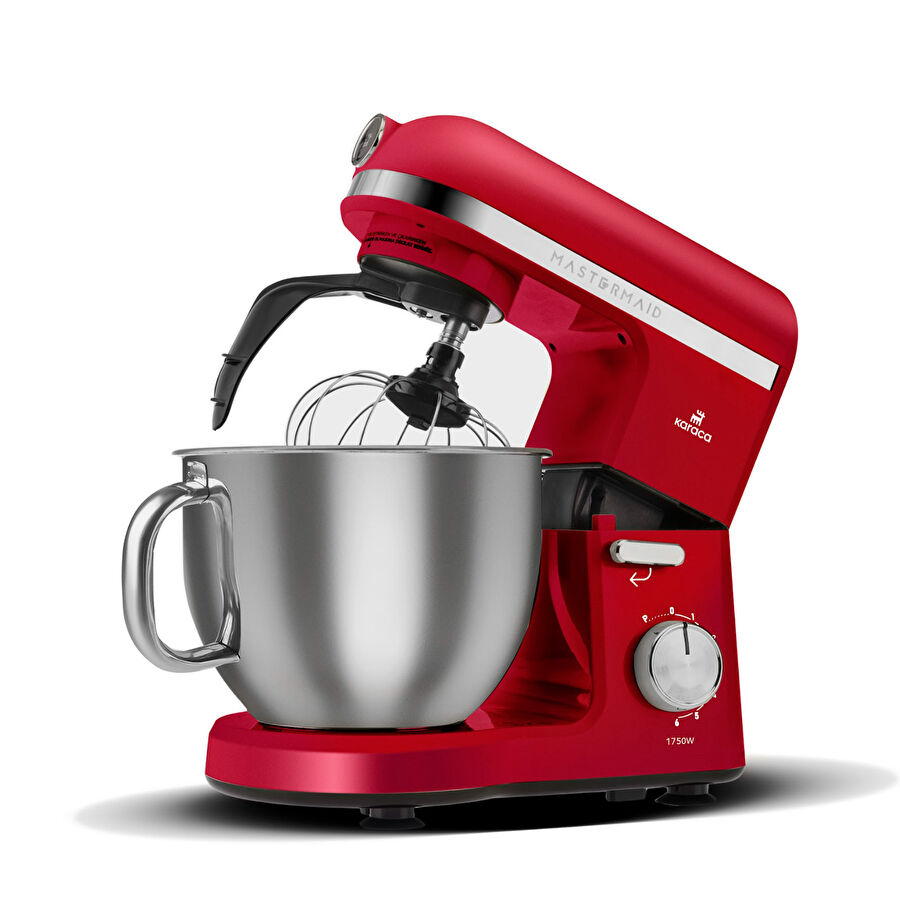 Karaca Mastermaid Chef Pro ماكينة عجن العجين ذات المقبضين Imperial Red 1750W 5L