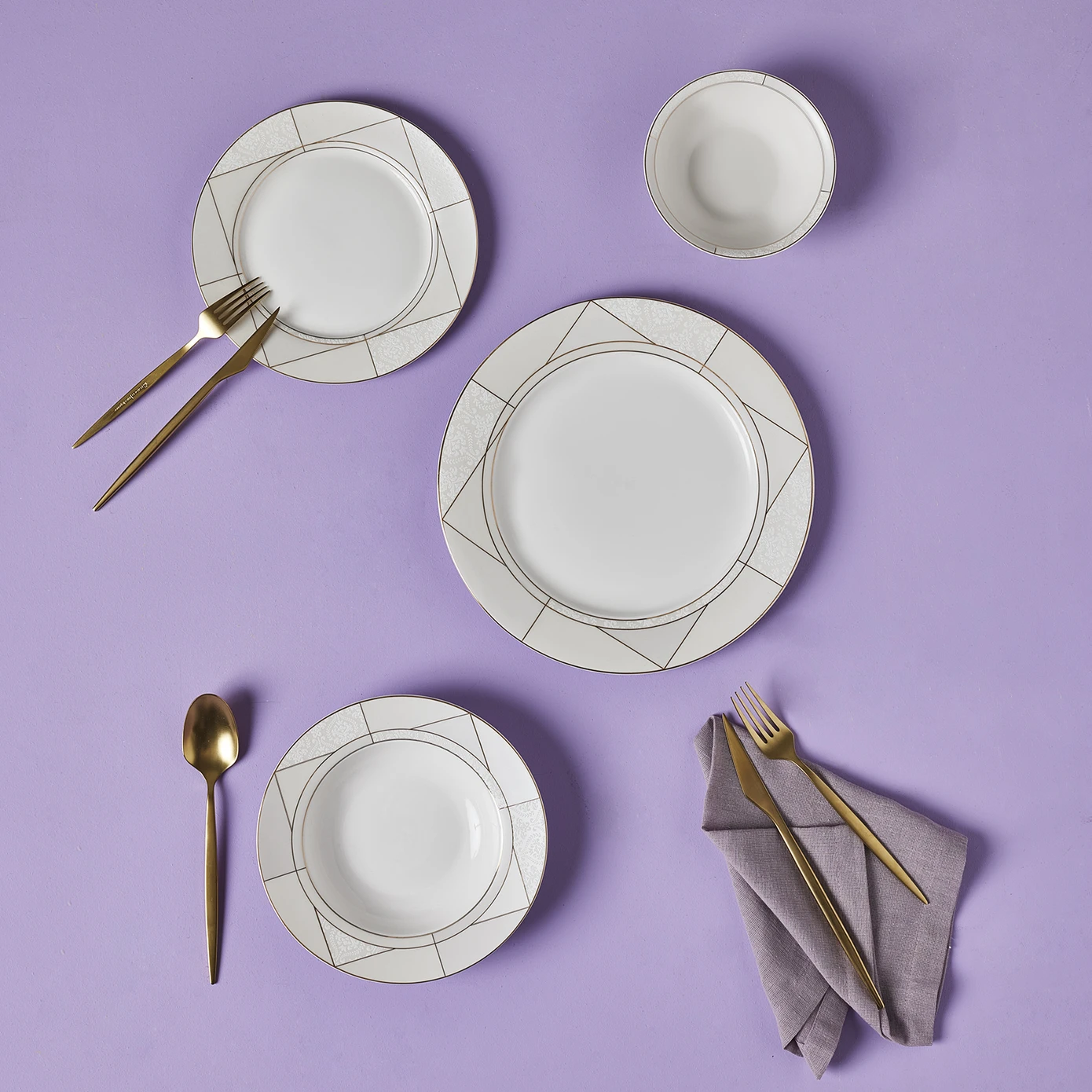 KARACA MERLIN 24 PIECES PORCELAIN DINNER SET FOR 6 PEOPLE