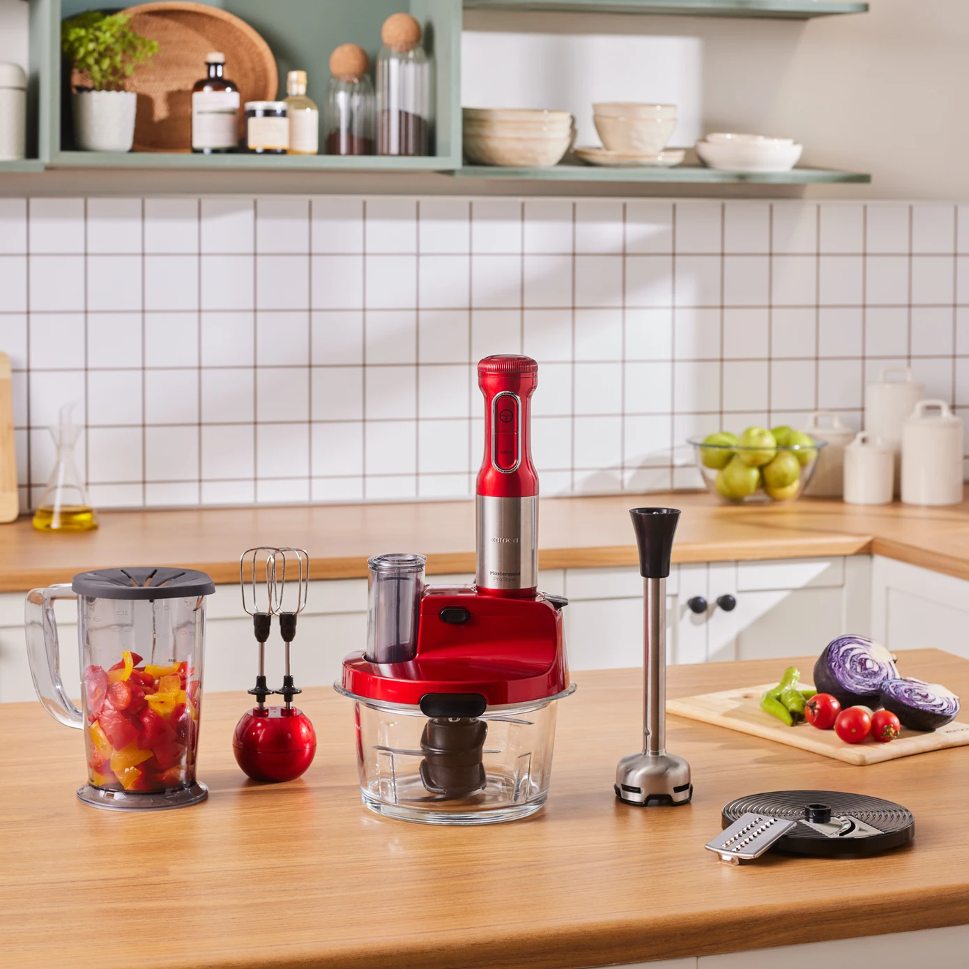 KARACA MM PROSTEEL 2500 GLASS KITCHEN PROBOT IMP RED-INOX