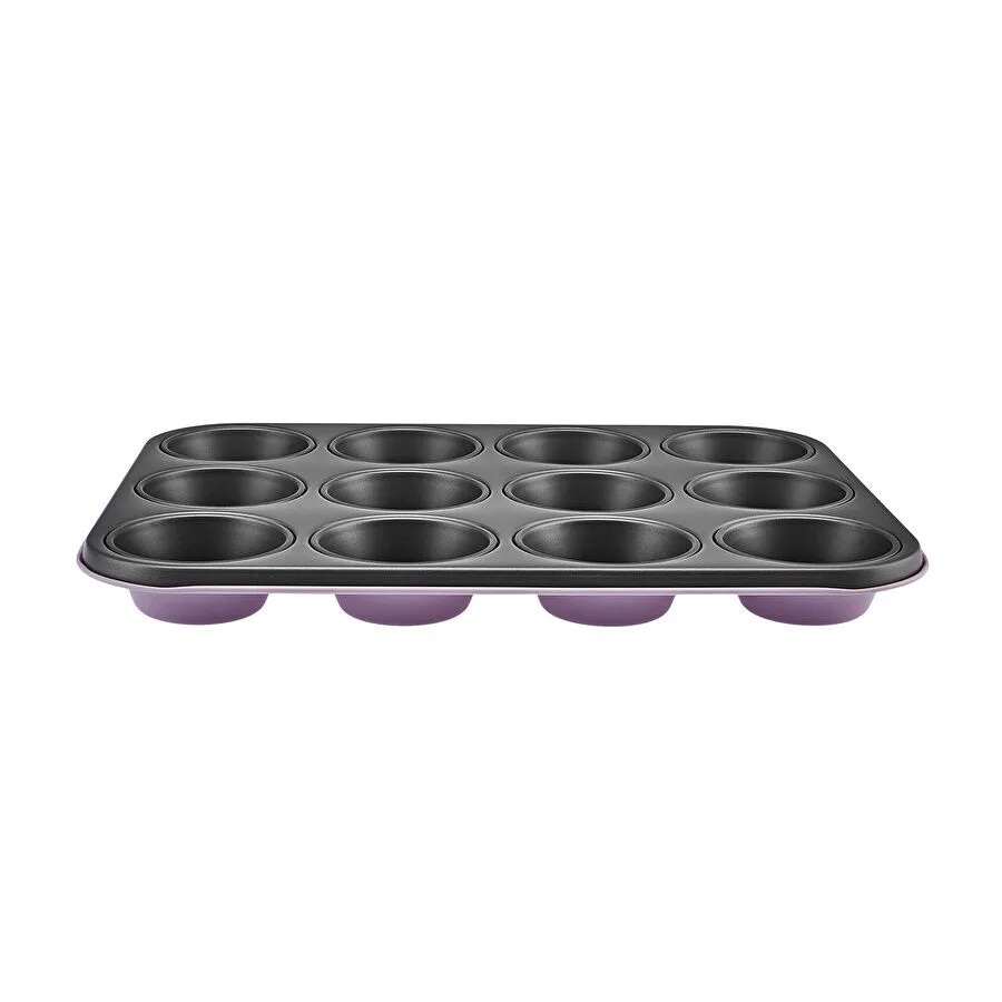 Karaca Multicake 12'li Muffin Kek Kalıbı 35x27 cm Lila