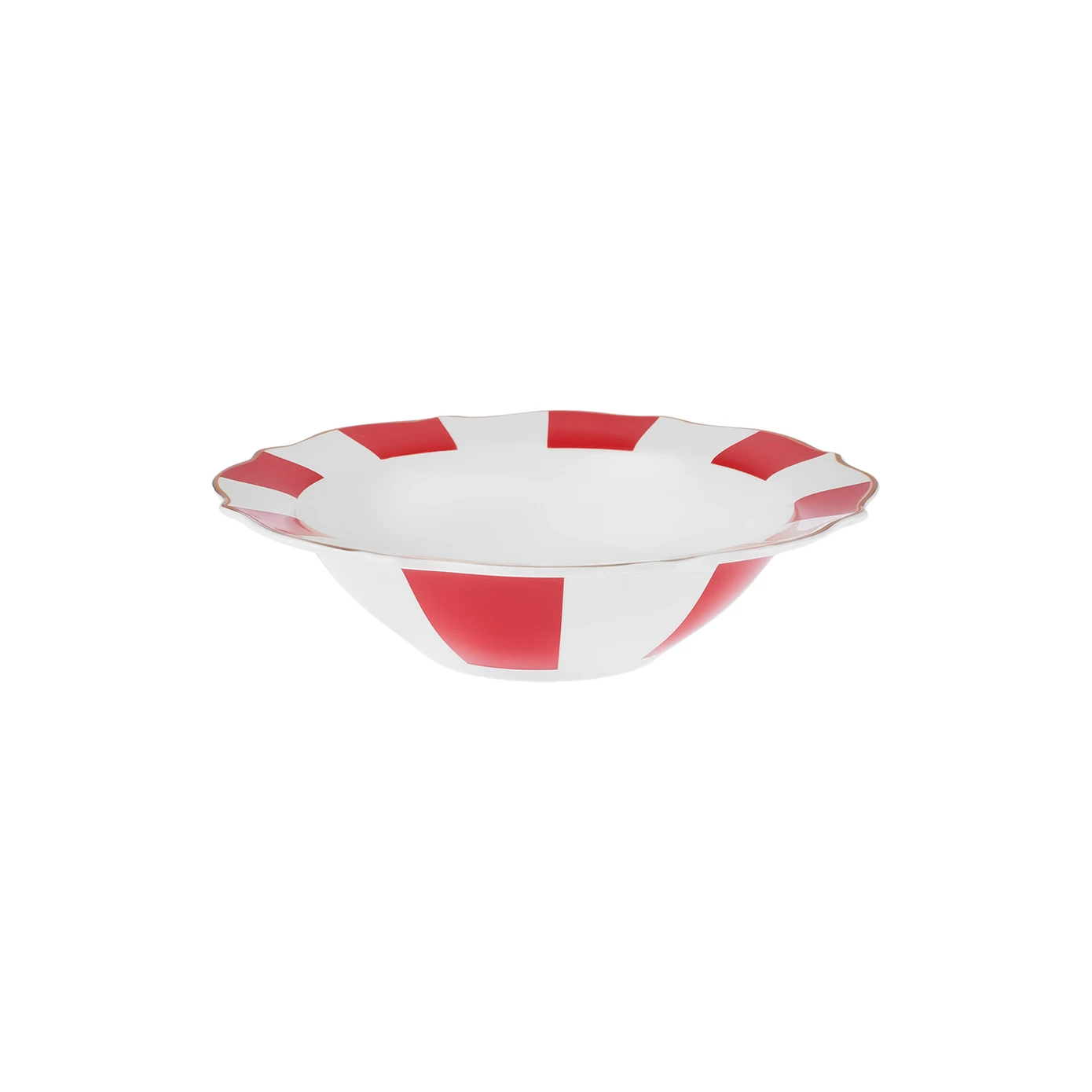 KARACA NEW ROMANTIC RED THICK STRIPED BOWL 17CM