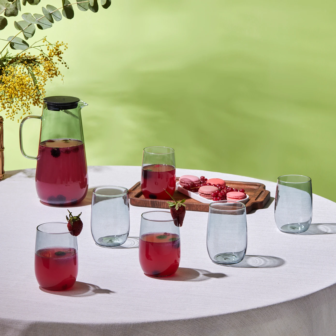 KARACA PARMA BLUE 7 PIECE WATER SET