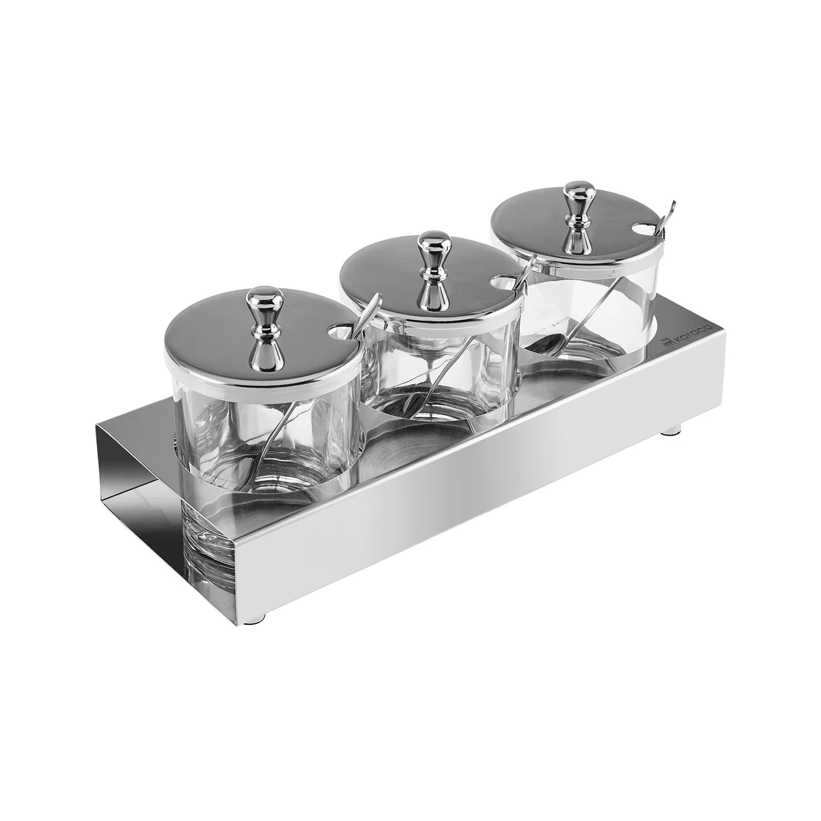 KARACA PEDRO ÇELİK 3'LÜ BAHARAT TAK, GRİ