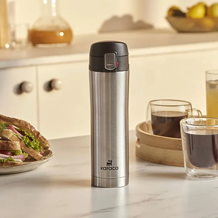 KARACA PLUTON ÇELİK SIZDIR, 450 ML, INOX