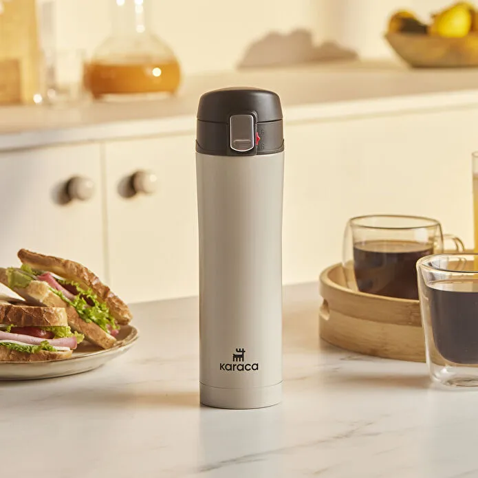 KARACA PLUTON ÇELİK SIZDIR, 450 ML, KREM