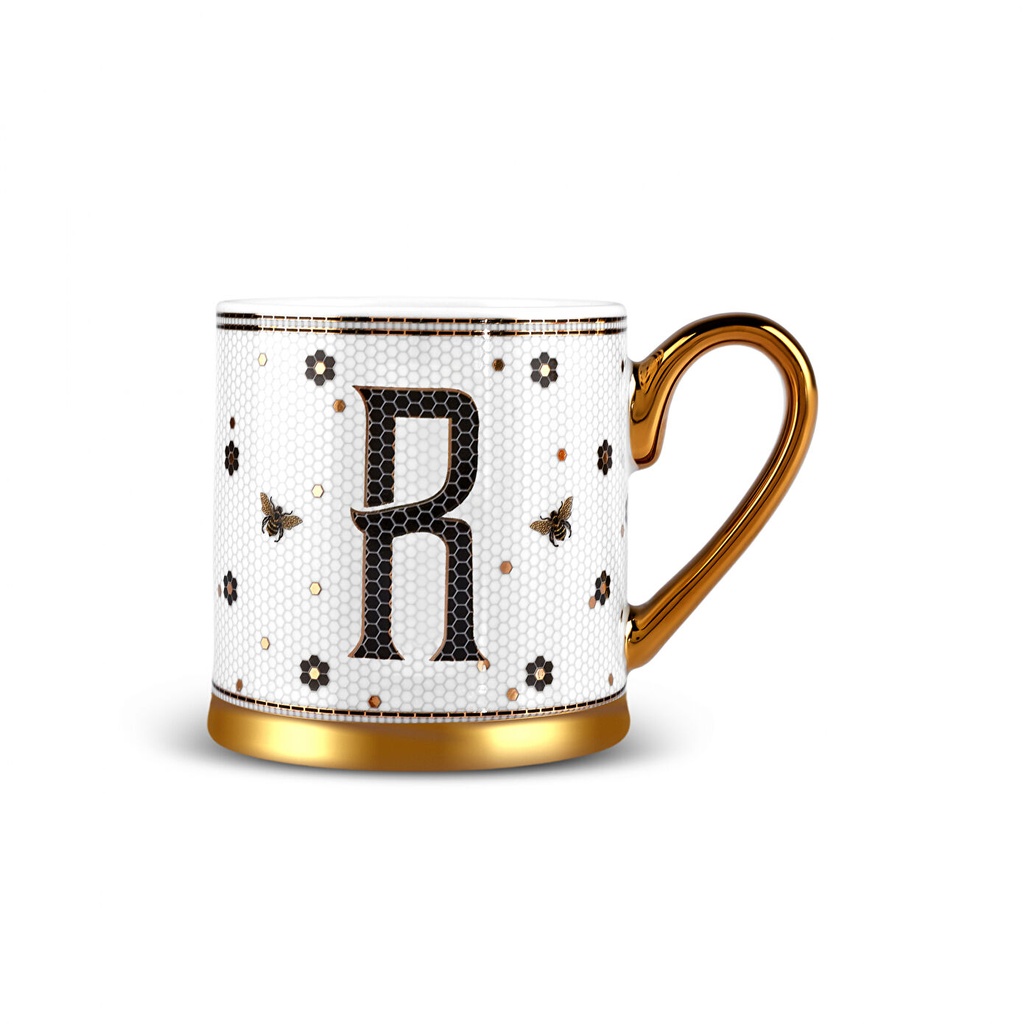 KARACA R HARFLİ KUPA 330 ML, BEYAZ