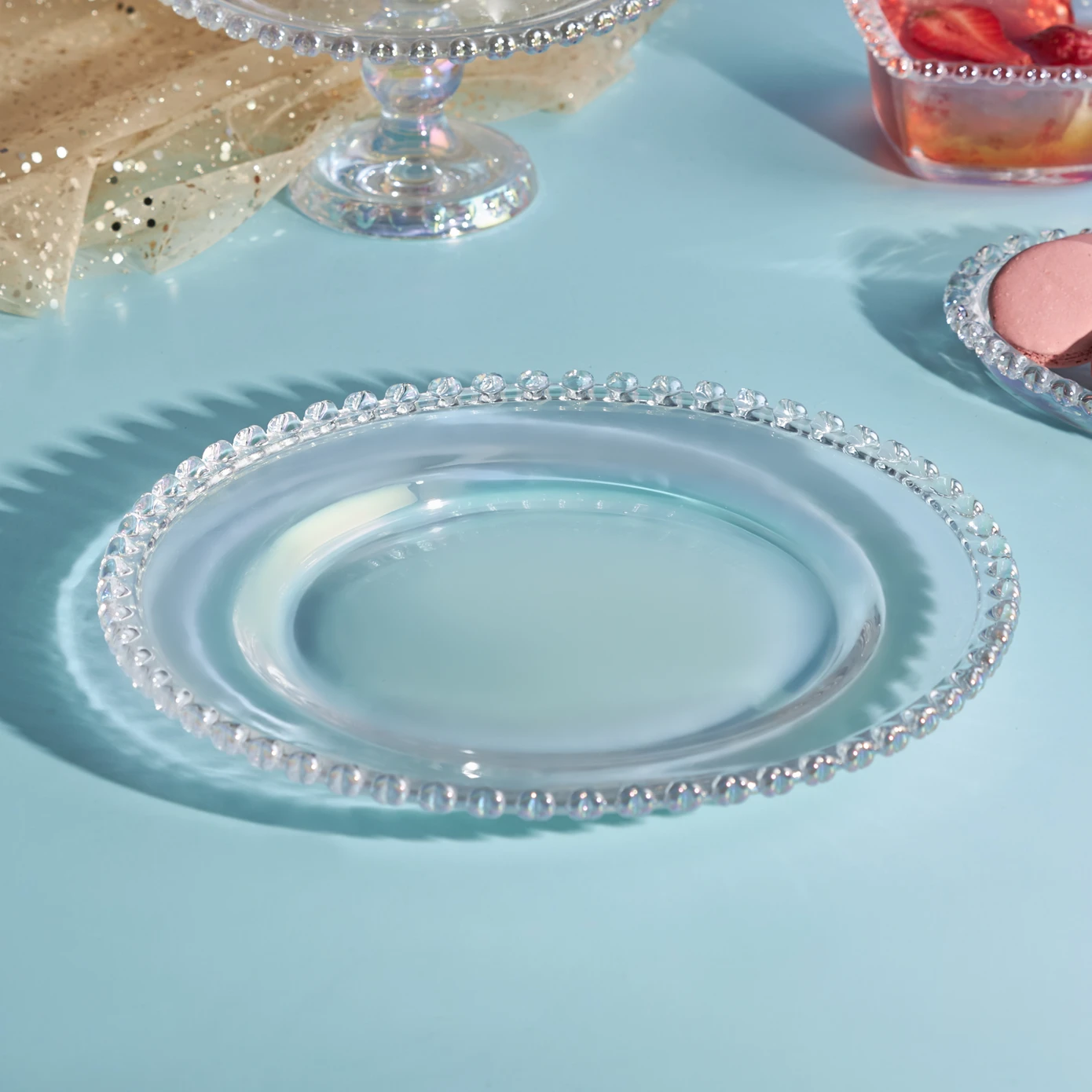 KARACA RORY GLASS SERVING PLATE 27CM