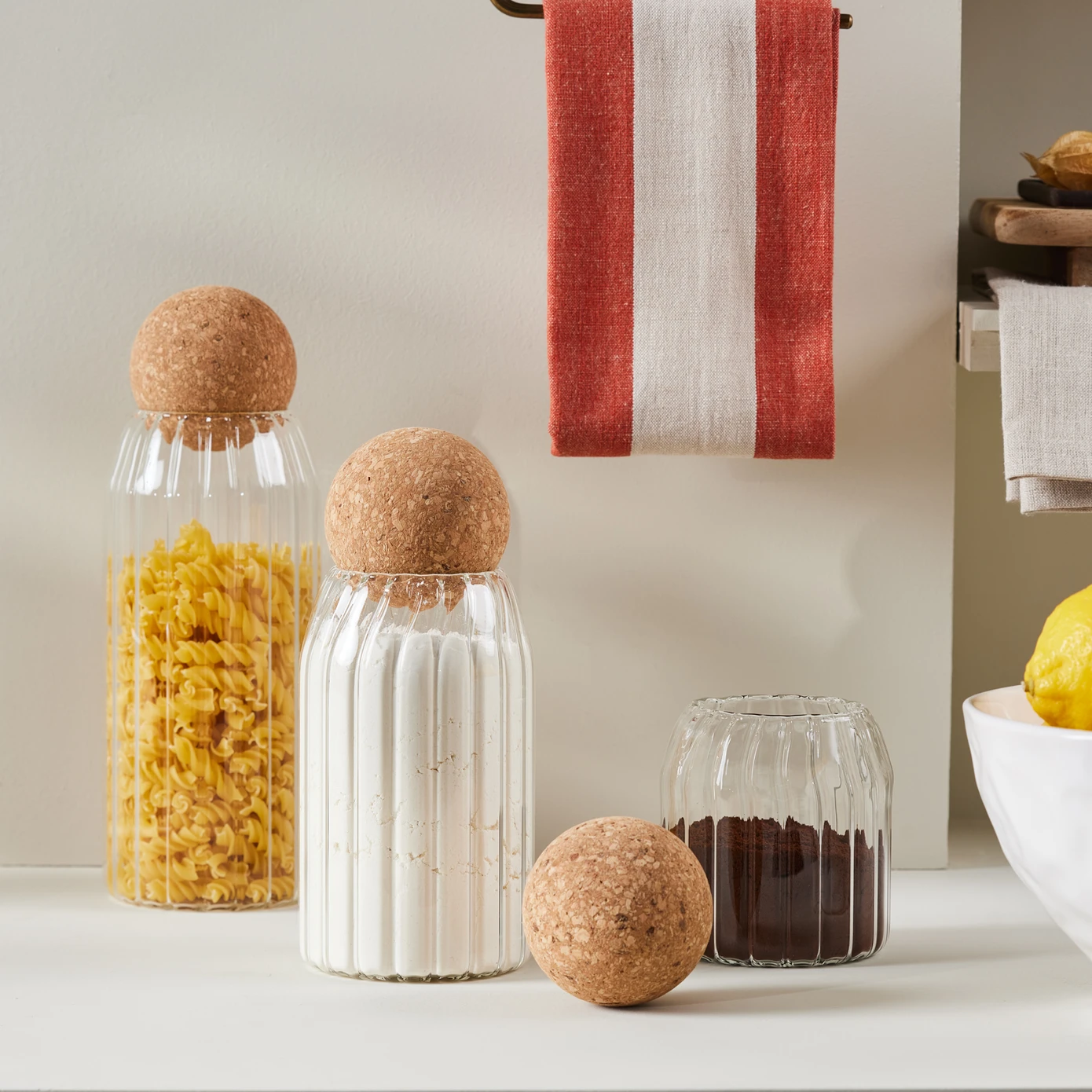 KARACA ROTANA 3-PIECE GLASS STORAGE CONTAINER