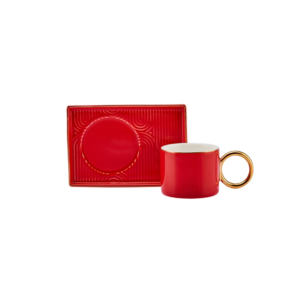 KARACA SOHO RED 80 ML COFFEE CUP FOR 2 PEOPLE