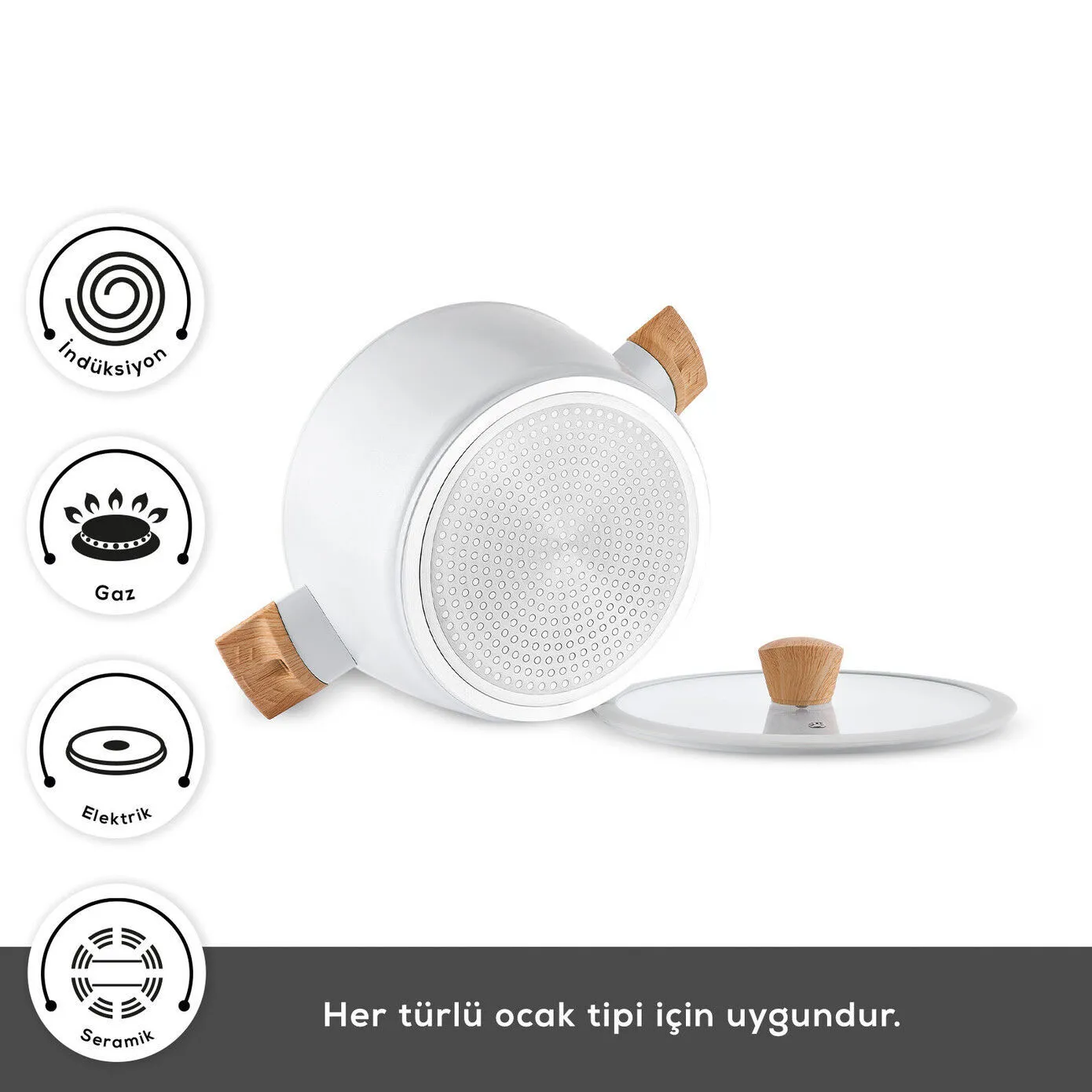 KARACA SWISS CRYSTAL ALMOND MİDİ 4, KREM