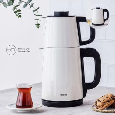 KARACA TEA BREAK 2IN1 STEEL TEA MACHINE CREAM