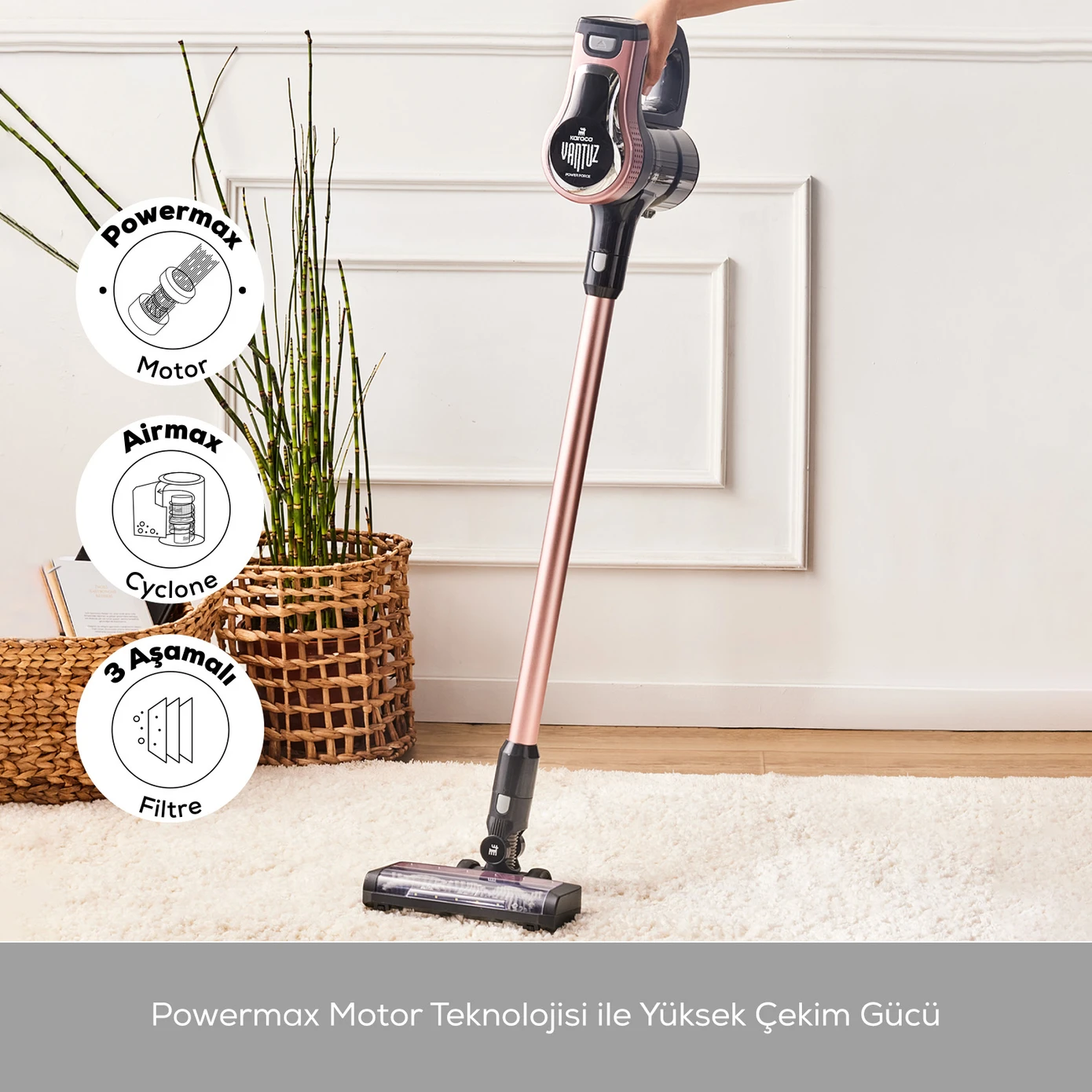KARACA VANTUZ POWER FORCE MAX ROSEGOLD VERTICAL VACUUM VACUUM