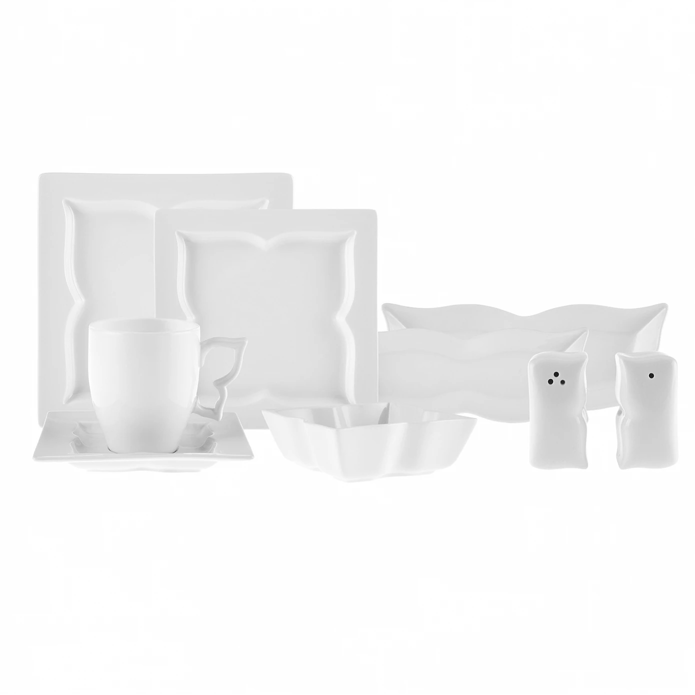 KARACA WINX WHITE 28 PIECES BREAKFAST SET SQUARE