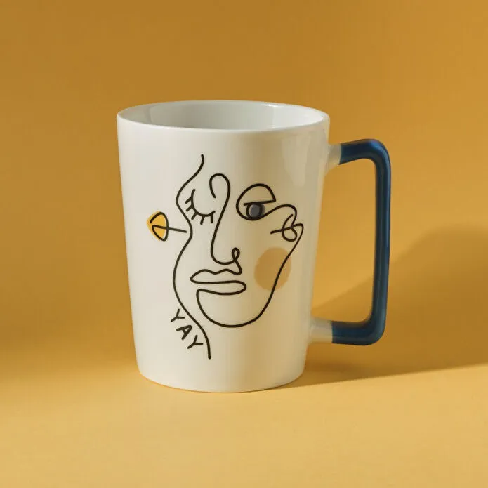 KARACA YAY BURÇ KUPA 340 ML, BEYAZ