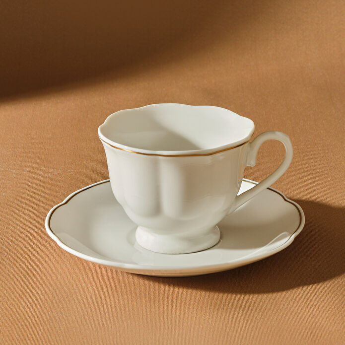 KARACA ÇAN 6 KİŞİLİK 90 ML KAHVE, BEYAZ