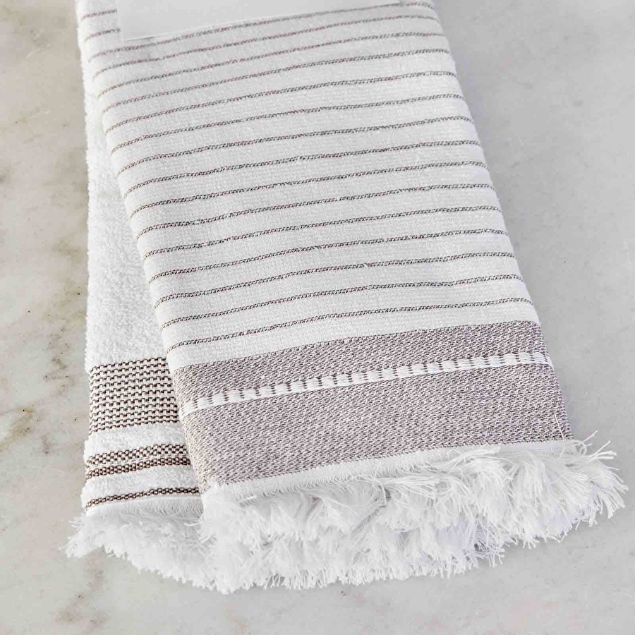 Karaca Home Alina بيج 2 قطعة مناشف مطبخ 60x40 سم