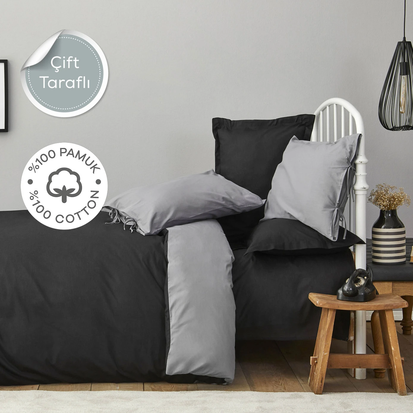 KH BASIC BLACK-K. GRAY DOUBLE SIDED DOUBLE SIZE NEV TKM PP