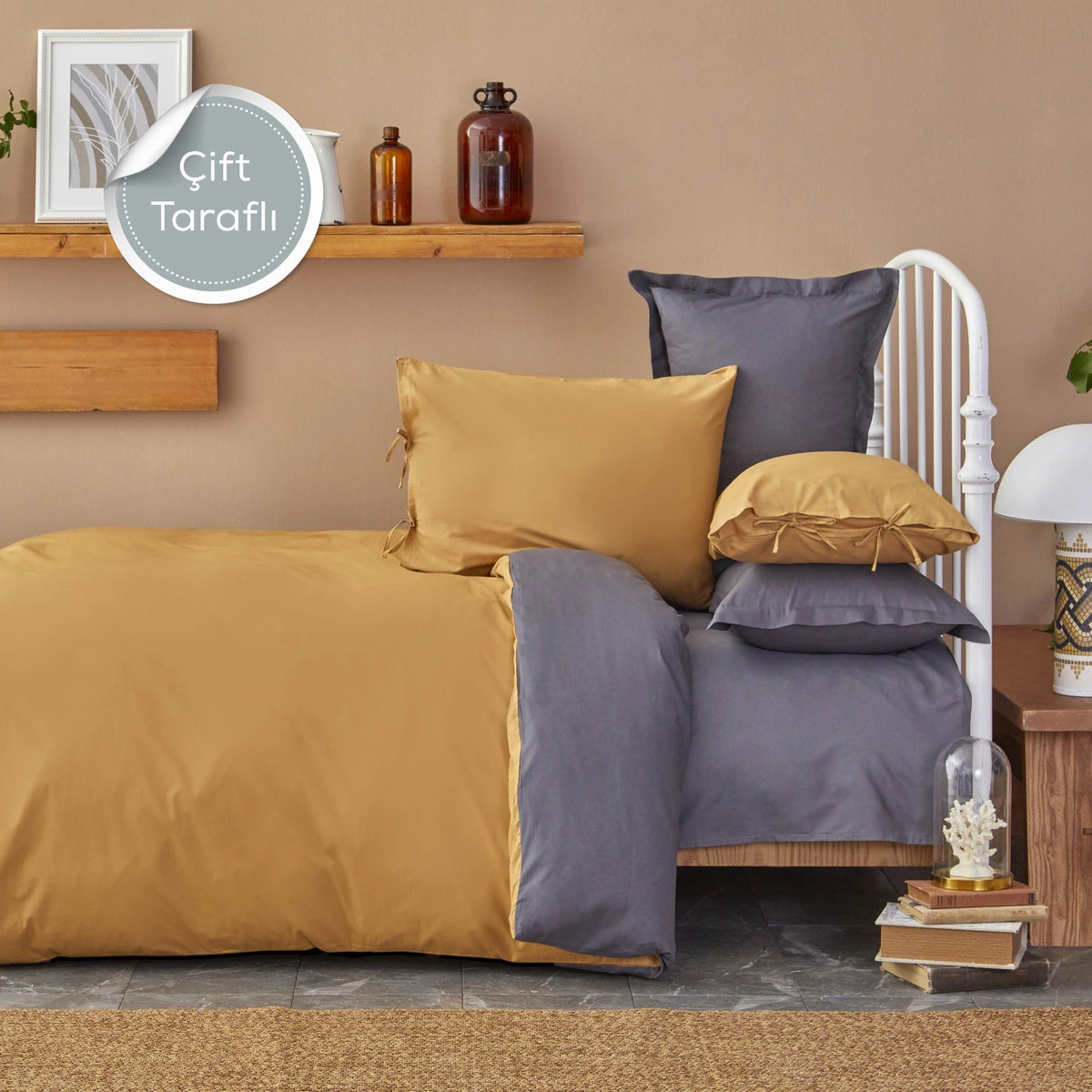 KH BASIC MUSTARD-ANTHRACITE DOUBLE SIDED ONE PERSON NEV TKM PP